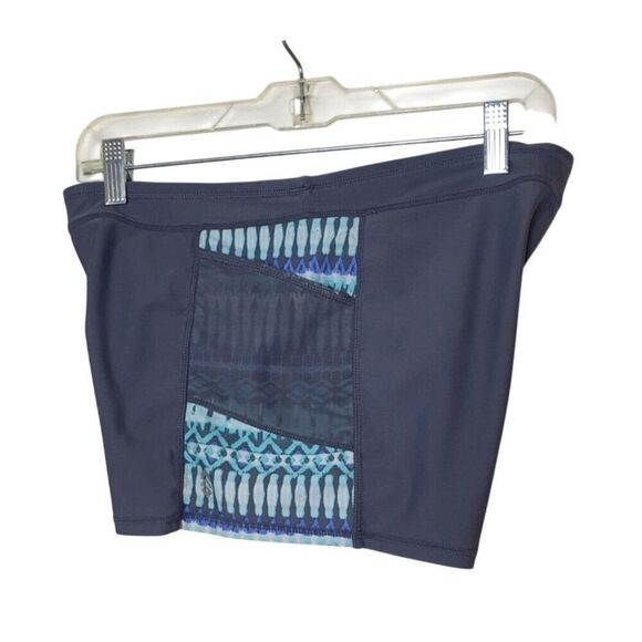 Free Country Womens Swim Shorts M Dark Gray Blue Side Pockets Lined - Picture 4 of 8